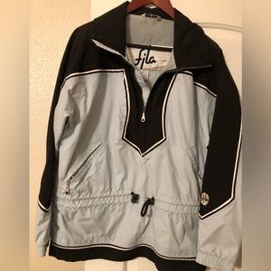 Vintage Fila Brand windbreaker/ Snow Jacket pullover with zipper